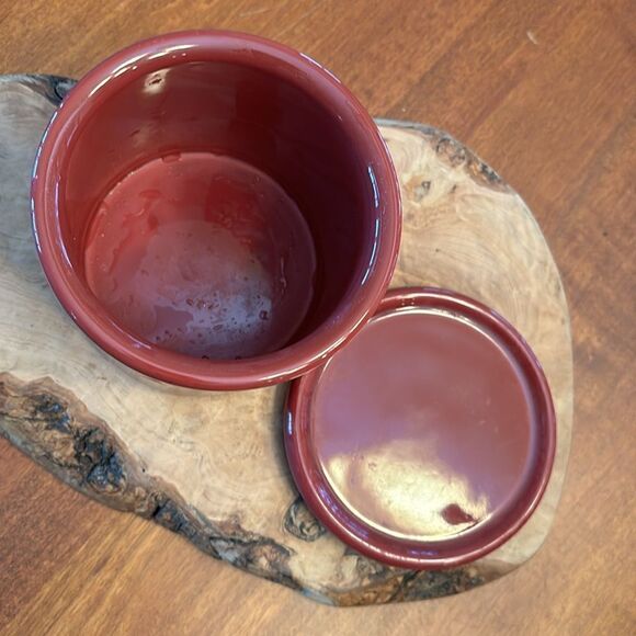 Longaberger Pottery Crock with Coaster Lid - Picture 2 of 6